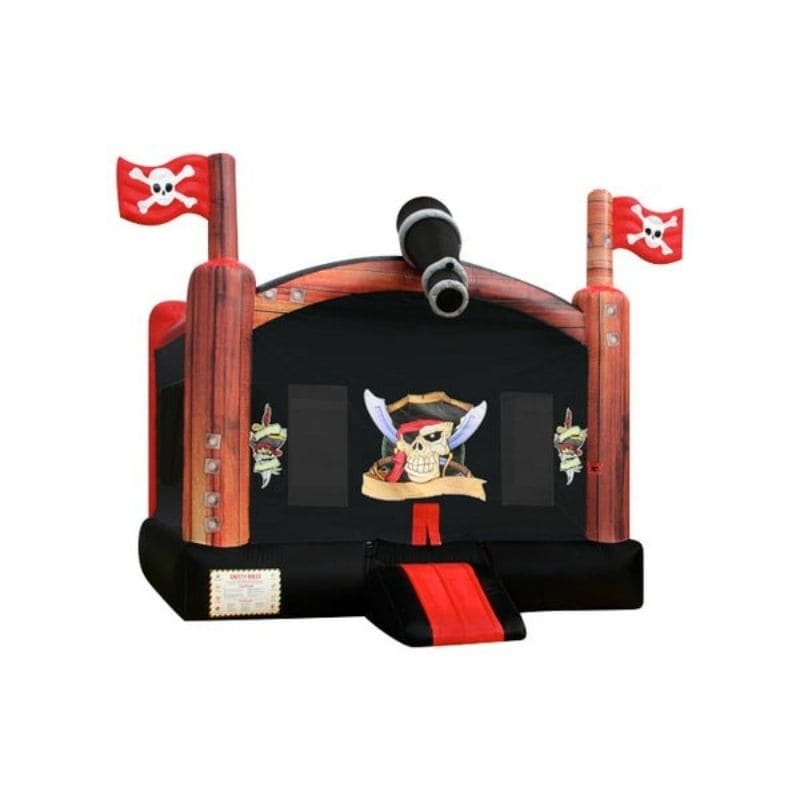 Bouncing Angels Pirate Inflatable Jumper - 15 FT with Cannon Front Right View