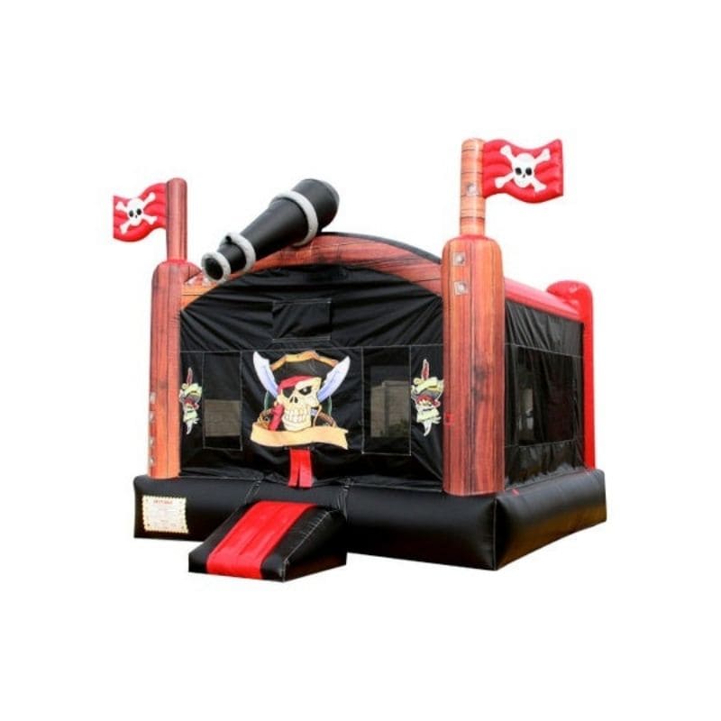 Bouncing Angels Pirate Inflatable Jumper - 15 FT with Cannon Front Left View