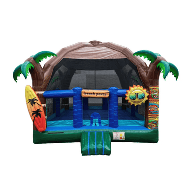 20ft Beach Party Bongo Bounce House Front View