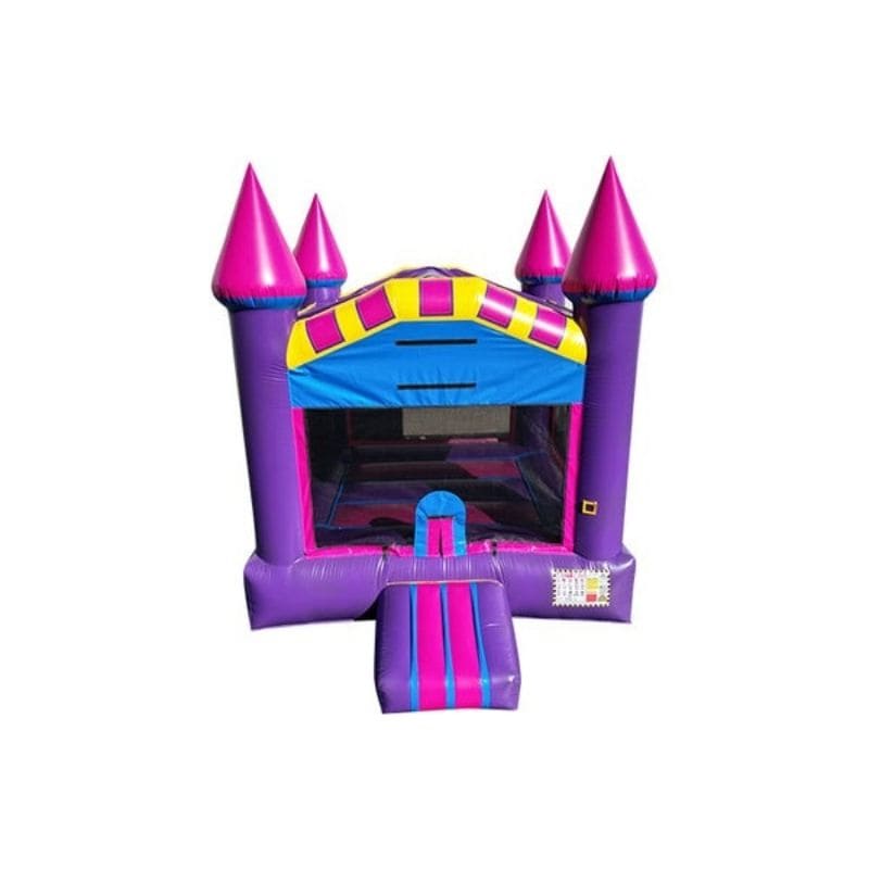 Bouncing Angels Classic Princess Inflatable Jumper - 13 ft Pink and Purple Bounce House Front View