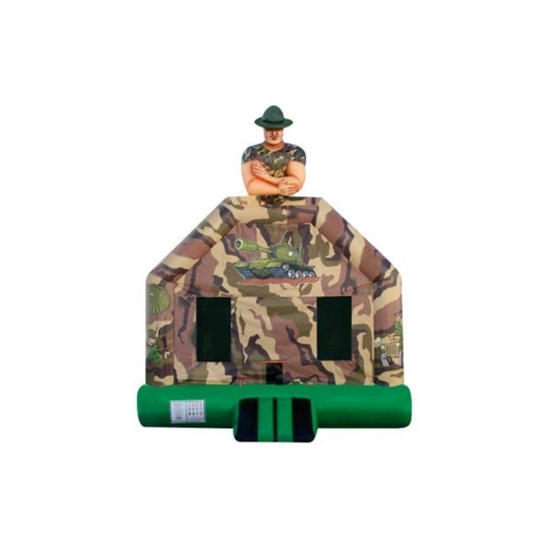 Bouncing Angels Military General Inflatable Jumper with Hoop Front View