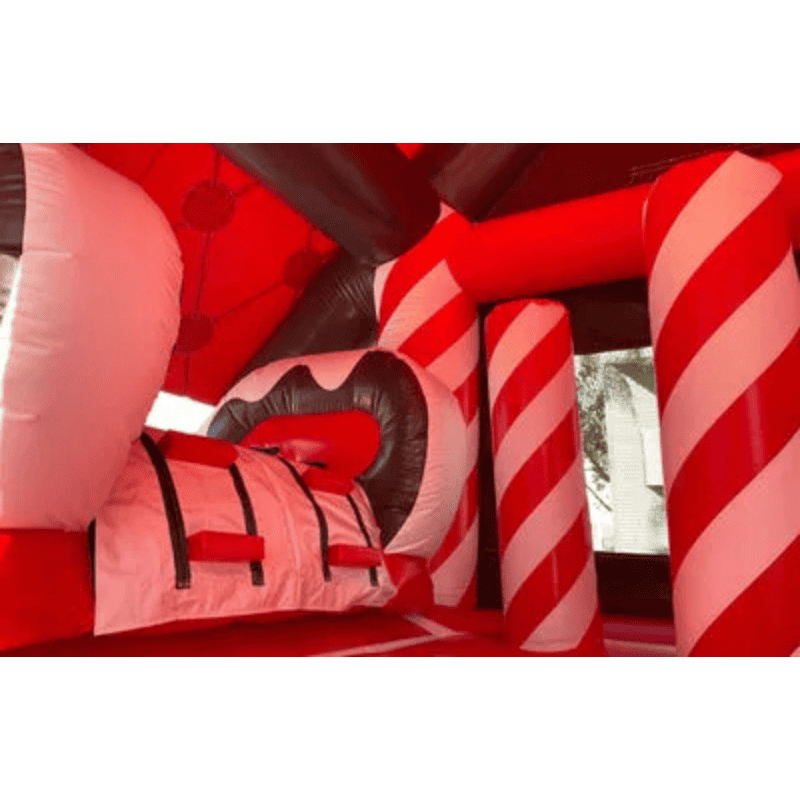 22ft Gingerbread Combo – Holiday-Themed Bounce House for Rentals Inside View