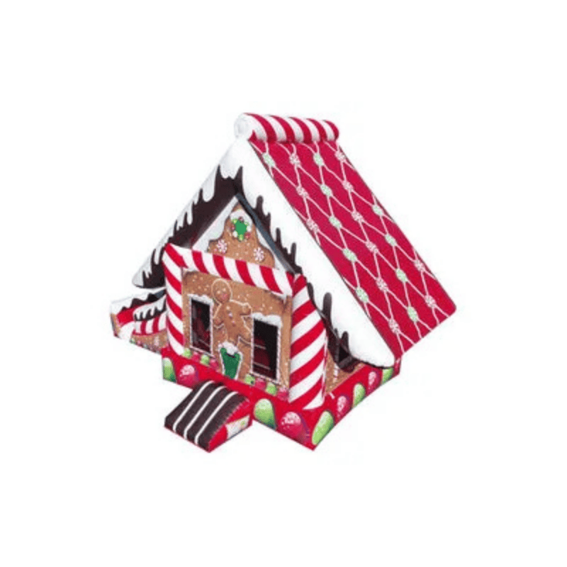 22ft Gingerbread Combo – Holiday-Themed Bounce House for Rentals Top Left View