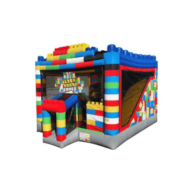 Block Party Buster All-in-One Combo – Ultimate Backyard Inflatable Front Left View