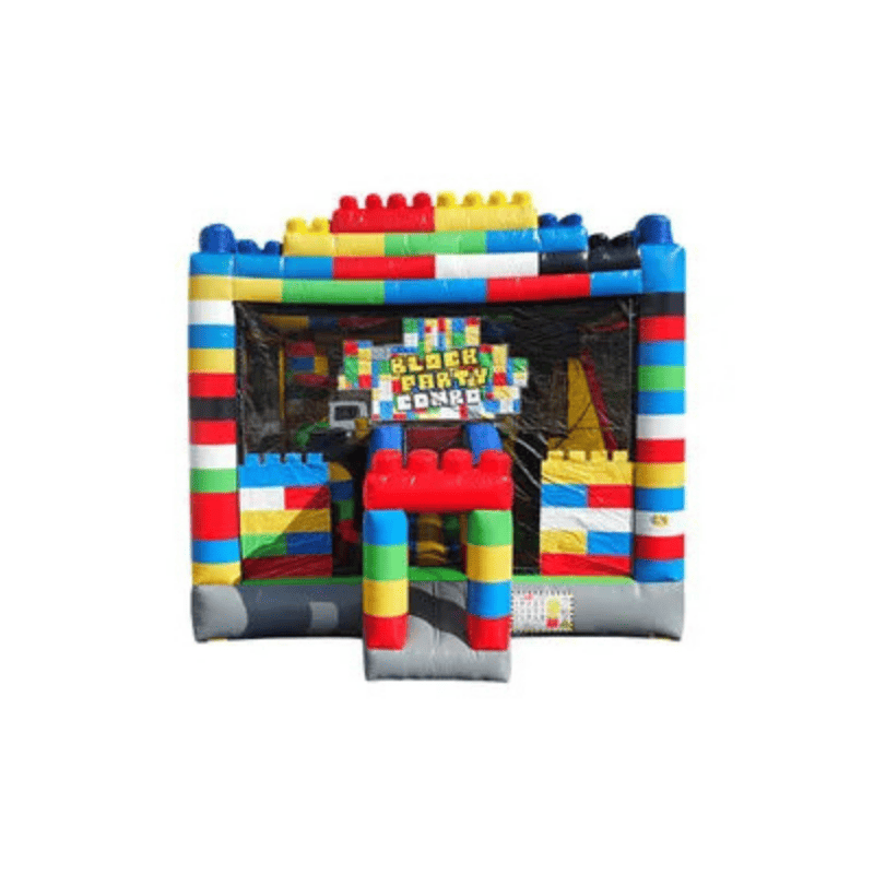 Block Party Buster All-in-One Combo – Ultimate Backyard Inflatable Front View