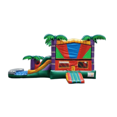 25ft Tropics Combo – Island-Themed Inflatable Front View