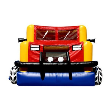 Bouncing Angels Hummer Jumper Car Themed Bounce House in Primary Colors Front View
