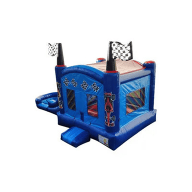 22ft Race Car Combo – High-Speed Themed Inflatable for Parties Front Left View