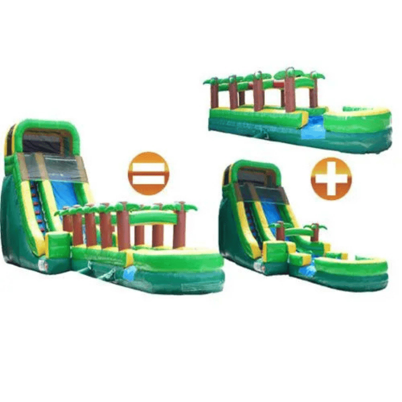 Moonwalk USA Palm Tree Screamer Slide w/ Slip n Splash Units Included Image