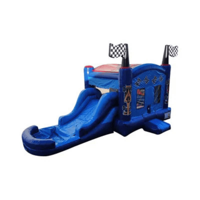 22ft Race Car Combo – High-Speed Themed Inflatable for Parties Front Right Alternate View