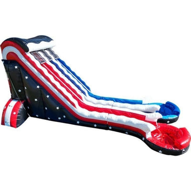 22ft Dual Grand American Water Slide in Red White and Blue Right