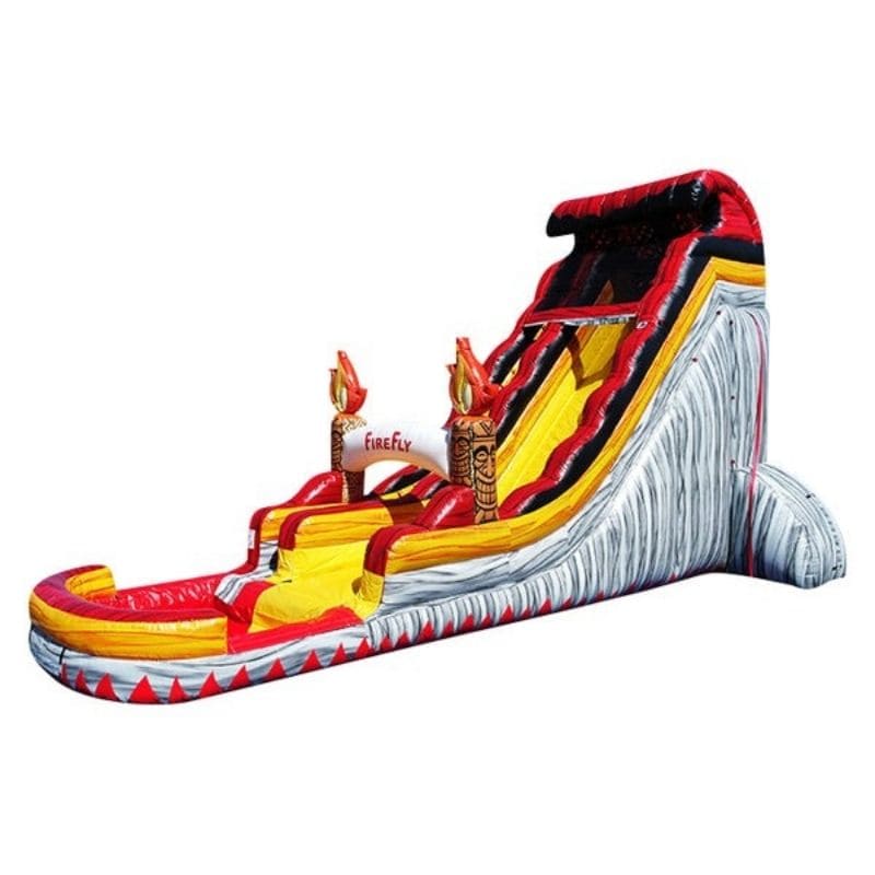 22ft Tiki Torch Splash Water Slide in Red and Orange Left