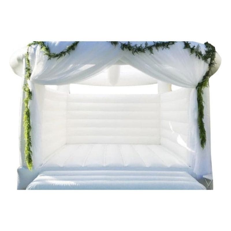Bouncing Angels Wedding Bounce House - White, Pink, Blue