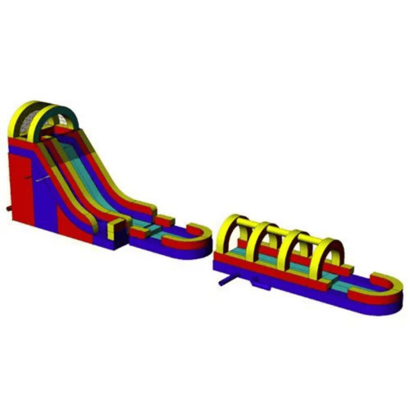 Moonwalk USA Rainbow Screamer Slide w/ Slip n Splash Render View