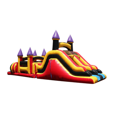 44ft Mini Adventure Obstacle Course – Space-Efficient Inflatable Race Side View