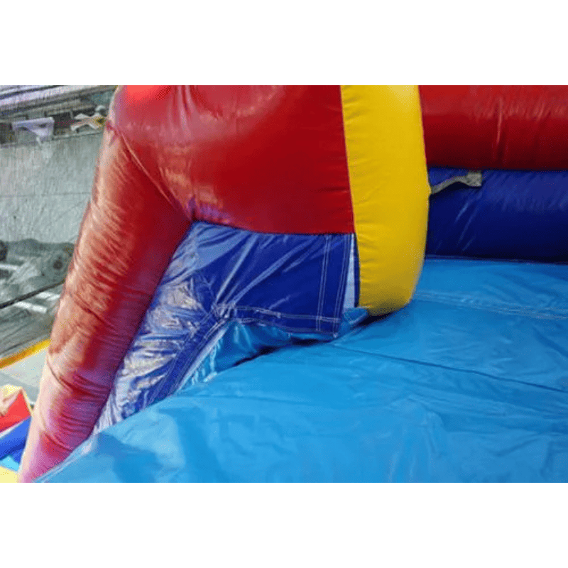 Moonwalk USA Rainbow Screamer Slide w/ Slip n Splash Top of Slide View