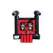 Bouncing Angels Pirate Ball Pit Jumper - Commercial-Grade Bounce House 11 x 11 ft in Red and Black Front View