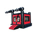 Bouncing Angels Pirate Ball Pit Jumper - Commercial-Grade Bounce House 11 x 11 ft in Red and Black Front Left View