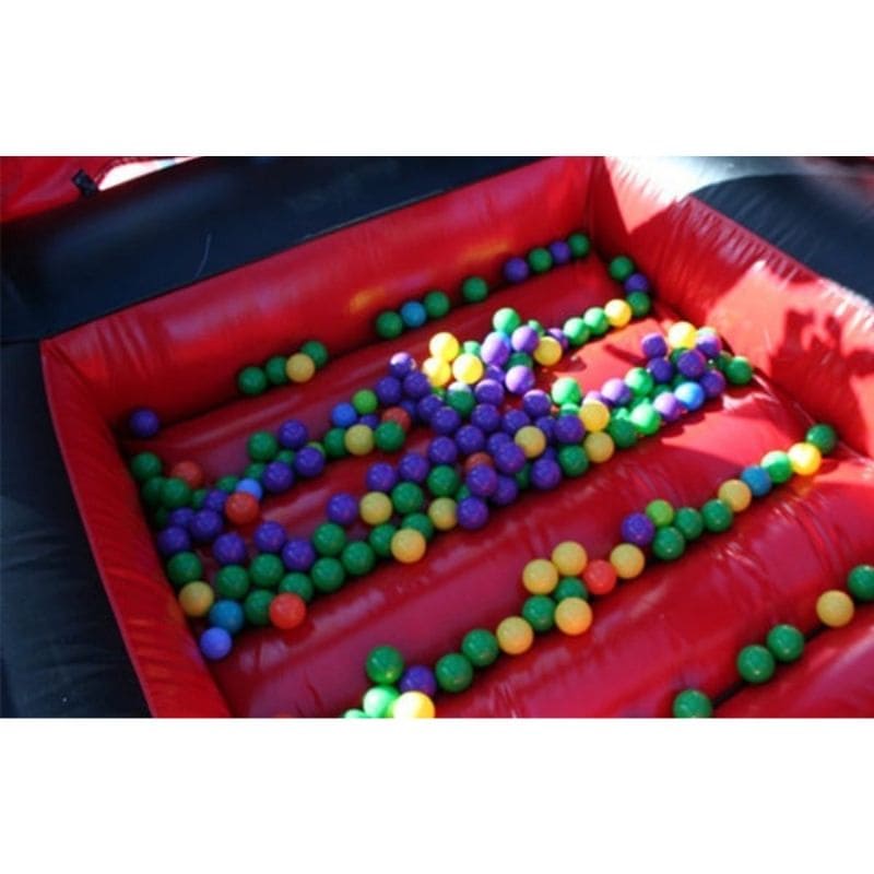 Bouncing Angels Pirate Ball Pit Jumper - Commercial-Grade Bounce House 11 x 11 ft in Red and Black Ball Pit View