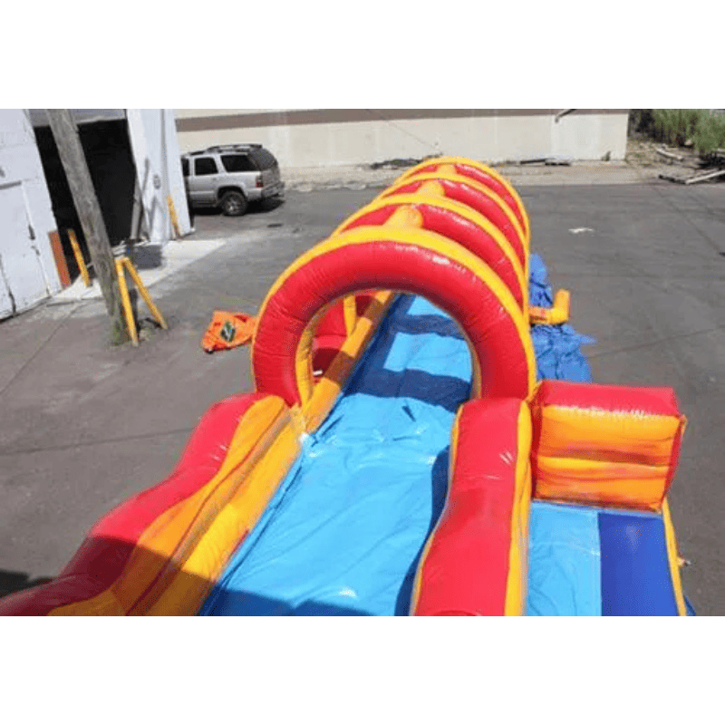 Moonwalk USA Volcano Screamer Slide w/ Slip n Splash Top of Slip n Splash View