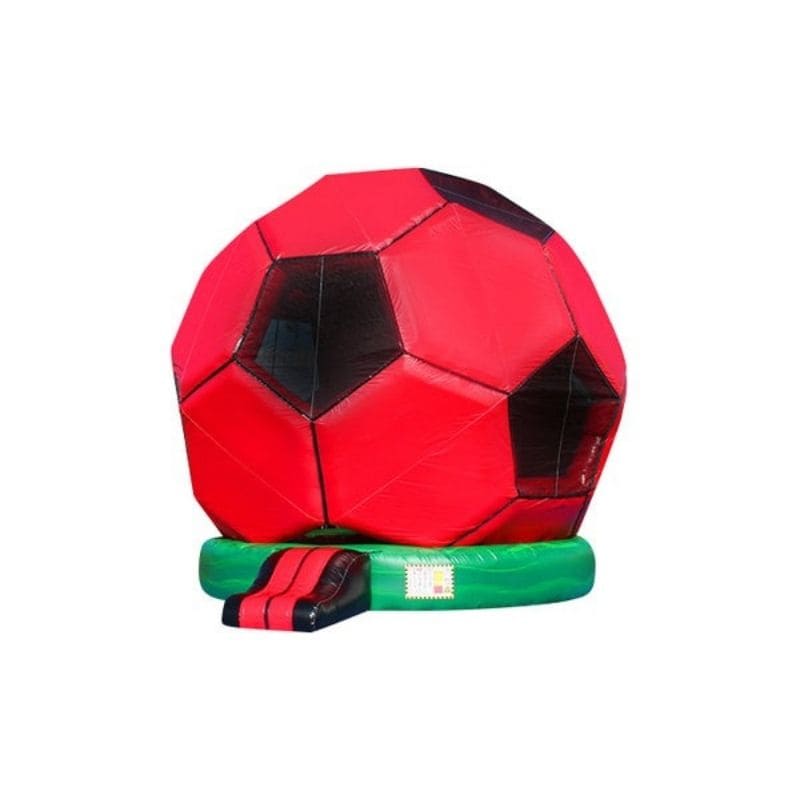 Bouncing Angels Soccer Jumper Sports Themed Bounce House in Red Front Left View
