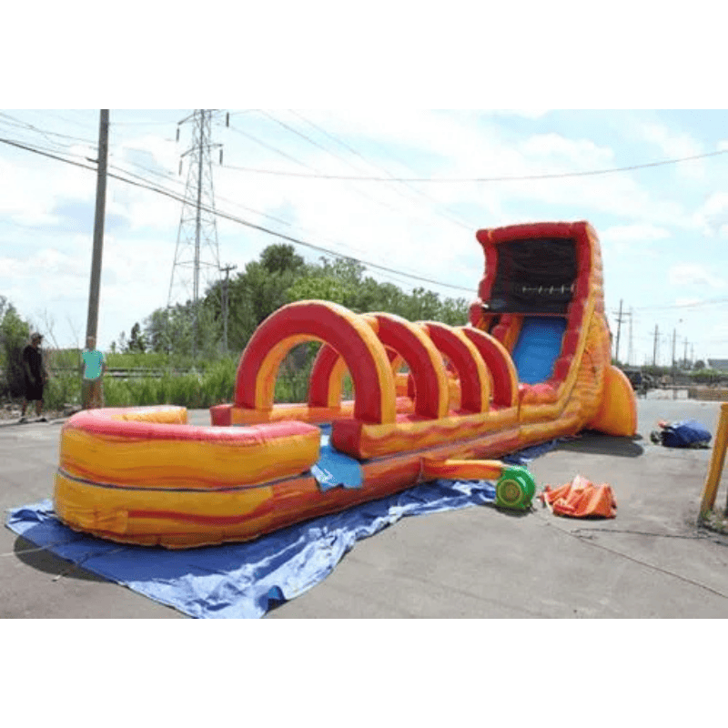 Moonwalk USA Volcano Screamer Slide w/ Slip n Splash Front Left View