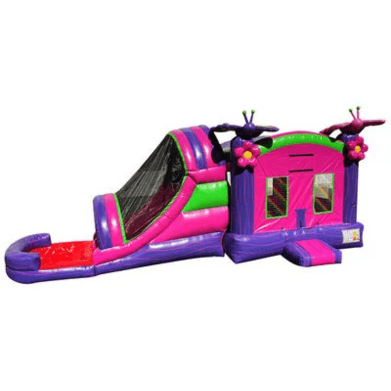 27ft Butterfly Combo – Whimsical Inflatables for Outdoor Celebrations Pink Front View