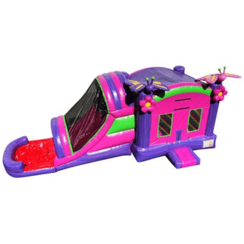 27ft Butterfly Combo – Whimsical Inflatables for Outdoor Celebrations Top Pink Front View