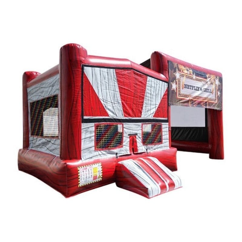 Marble Canopy Movie Screen Bounce House - 3 Colors
