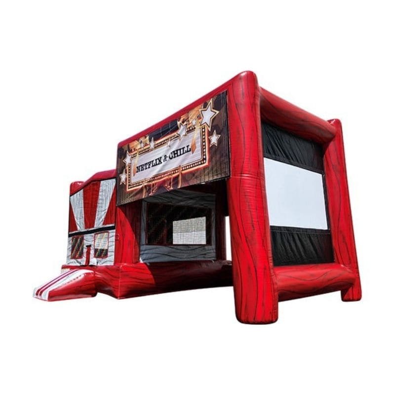 Marble Canopy Movie Screen Bounce House - 3 Colors
