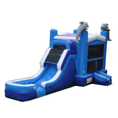 Moonwalk USA Dolphin Bouncy House Combo Wet n Dry Front Right View