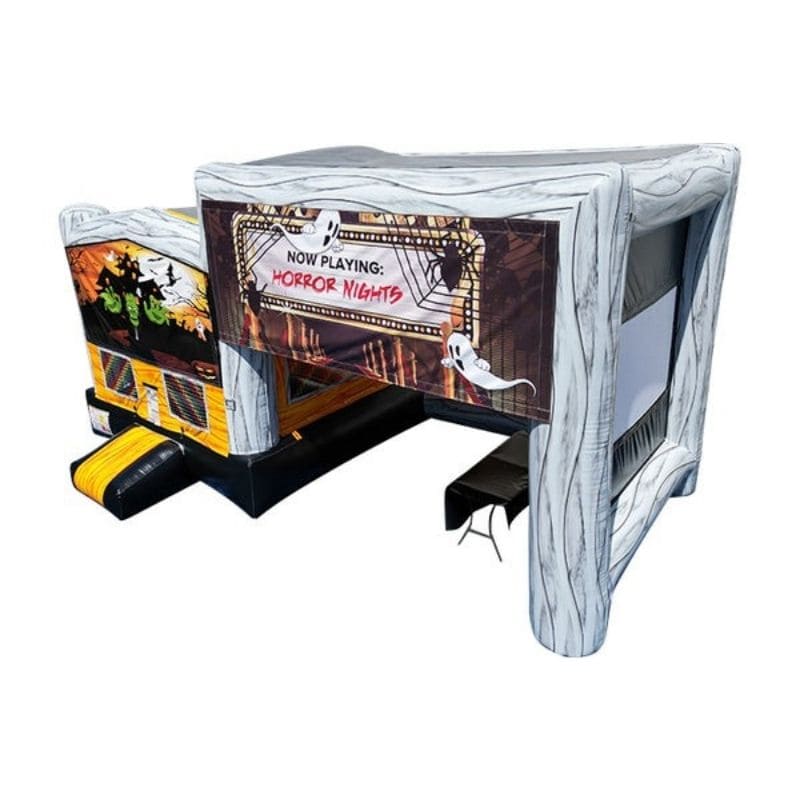 Marble Canopy Movie Screen Bounce House - 3 Colors