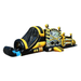 49ft Biohazard Zone Obstacle Course – Toxic-Themed Inflatable Thrill Ride Front Right Slide View