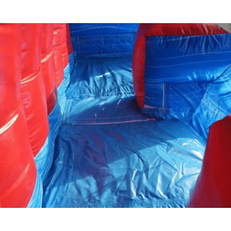 Moonwalk USA 2-Lane Tsunami Screamer Slide w/ Slip n Splash Top of Slide View