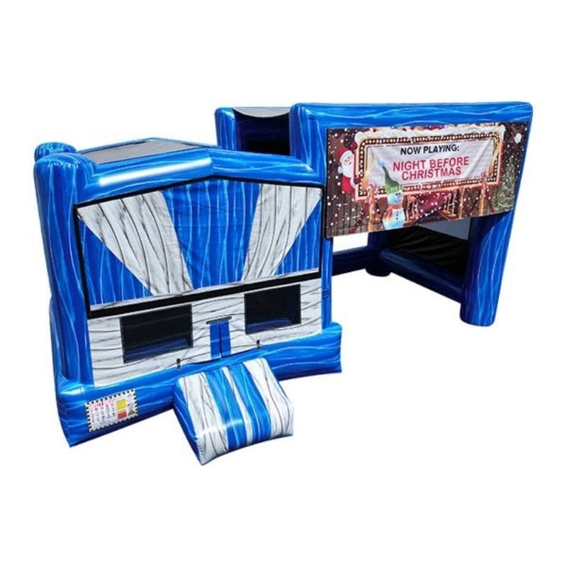 Marble Canopy Movie Screen Bounce House - 3 Colors