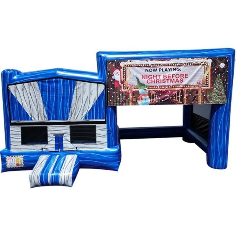 Marble Canopy Movie Screen Bounce House - 3 Colors