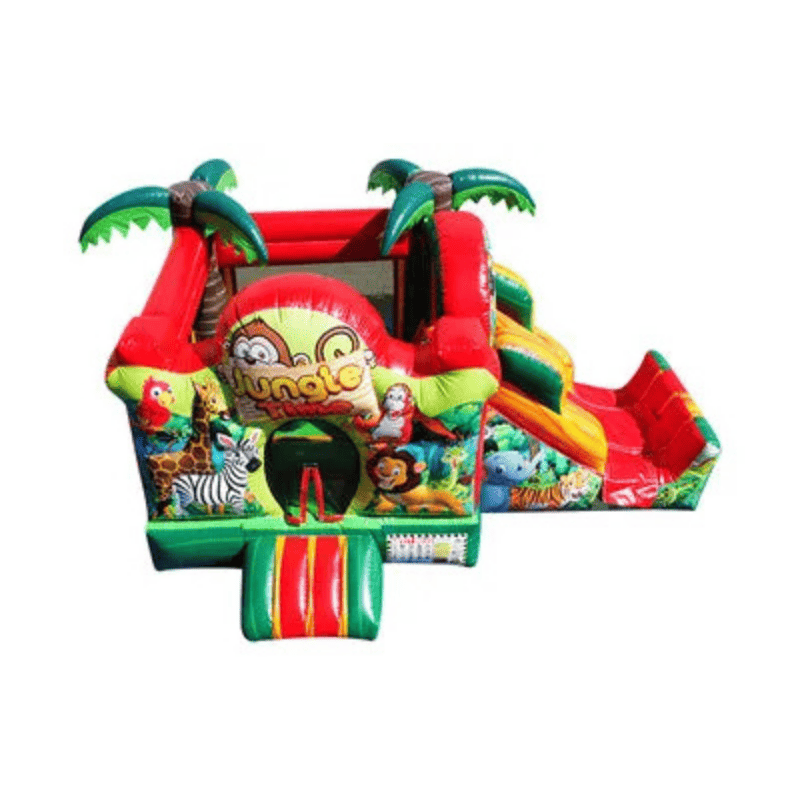 Fun Size Jungle Combo – Wild Animal-Themed Compact Inflatable Front Top View