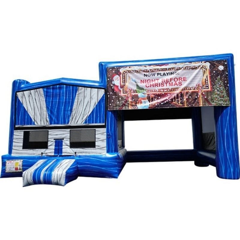 Marble Canopy Movie Screen Bounce House - 3 Colors