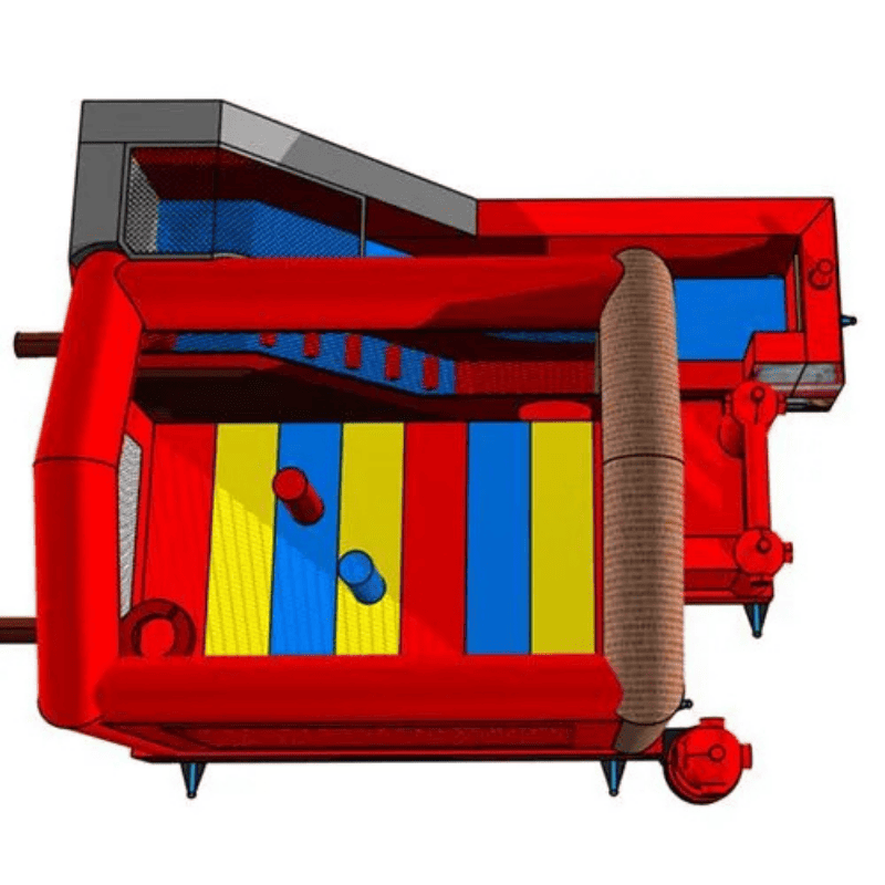 Moonwalk USA Fire Station Bouncy House Combo Wet n Dry Top Render View