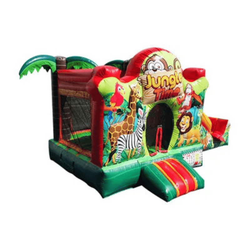 Fun Size Jungle Combo – Wild Animal-Themed Compact Inflatable Front Right View