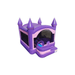 5-in-1 Pink & Purple Castle Combo – Vibrant Royalty-Themed Inflatable Front Right Alternate View