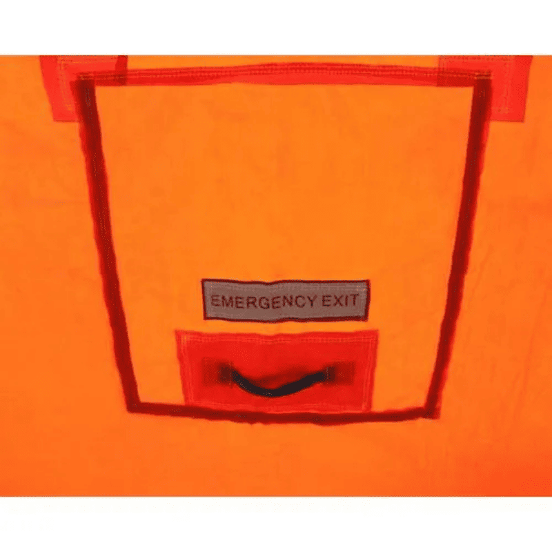 Moonwalk USA Fire Station Bouncy House Combo Wet n Dry Emergency Exit View