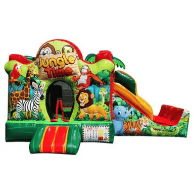 Fun Size Jungle Combo – Wild Animal-Themed Compact Inflatable Front View