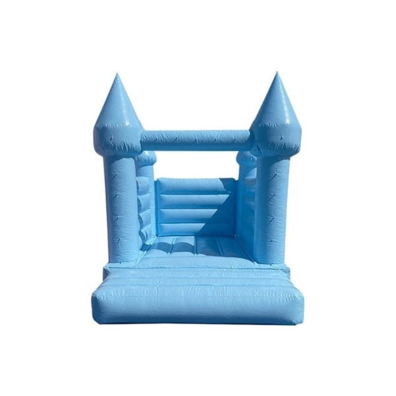 Bouncing Angels Fun Size Wedding Bounce House Blue Color Front View