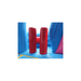 Moonwalk USA Princess Castle Bouncy House Combo Obstacle View