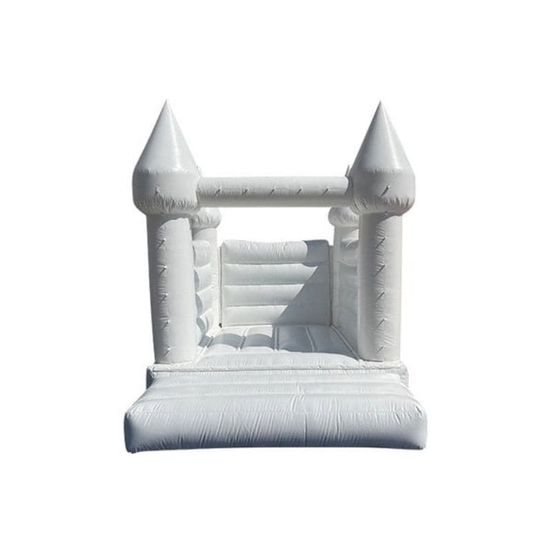 Bouncing Angels Fun Size Wedding Bounce House White Front View