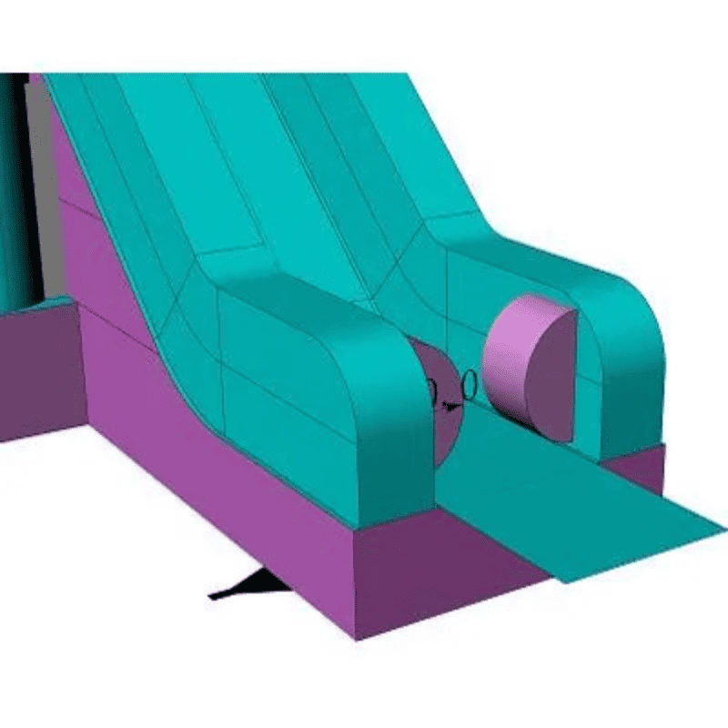Moonwalk USA Princess Castle Bouncy House Combo Slide Render View