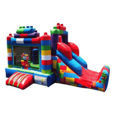 Fun Size Block Party Combo – Bold Inflatable for Backyard Bash Rentals Front Left View