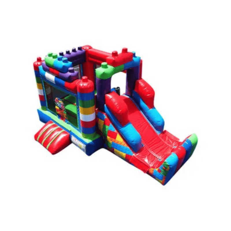 Fun Size Block Party Combo – Bold Inflatable for Backyard Bash Rentals Front Left Top View