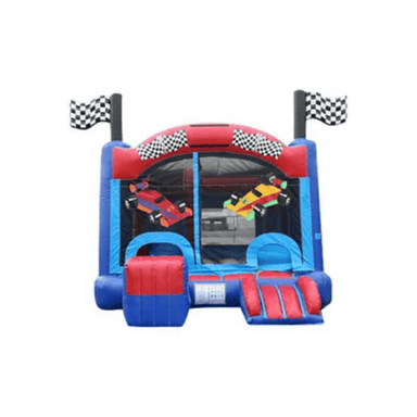 5-1 Race Car Combo – High-Energy Inflatable with Racing Theme Front View